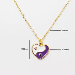 Heart Ying Yang Necklace - Local Pitara