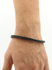 Sleek Black Chain Bracelet