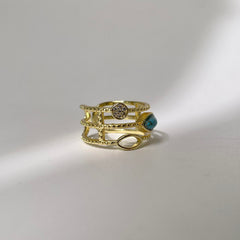 Gold Turquoise Ring