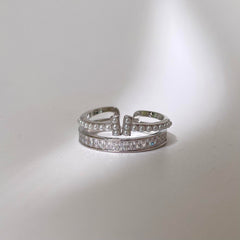 Pearl & Ice Ring - Silver