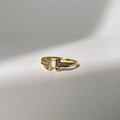 Tiffany T-Shaped Diamond Ring - Gold