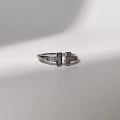 Tiffany T-Shaped Diamond Ring - Silver