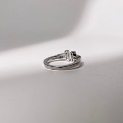 Tiffany T-Shaped Diamond Ring - Silver