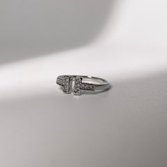 Tiffany T-Shaped Diamond Ring - Silver