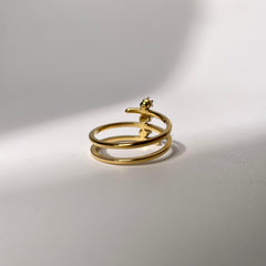 Golden Cascade Ring