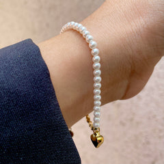 Heartfelt Pearl Bracelet