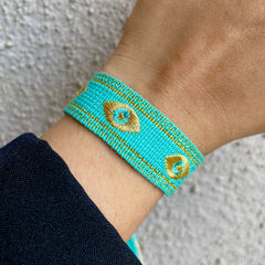 Evil Eye Boho Band Bracelet