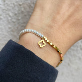 Clover Pearl Charm Bracelet