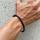 Sleek Black Chain Bracelet
