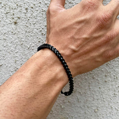 Sleek Black Chain Bracelet