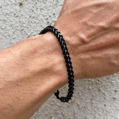 Sleek Black Chain Bracelet