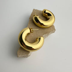 Lunar Curve Bold Earrings