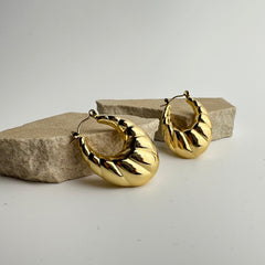 Grand Cross Hoops Earrings