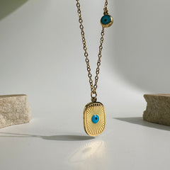 Evil Eye Shield Necklace