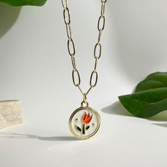 Red Tulip Necklace