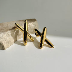 Bold X Statement Earrings