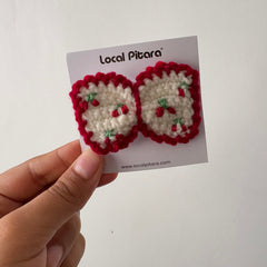 Cute cherry bow hairclip