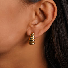 Linear Elegance Studs Earrings
