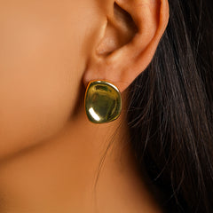 Gold Disc Earrings