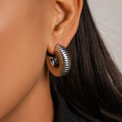 Bold Round Hoop Earrings