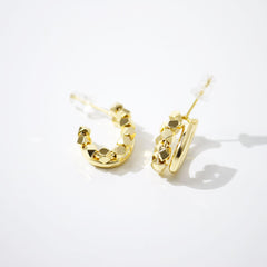 Stacked Square Studs Earrings