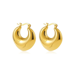 Luxe Gold Hoops Earrings