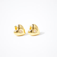Heart Glow Diamond Stud Earrings