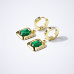 Emerald Aura Earrings