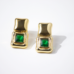 Celestial Green Drops Earrings