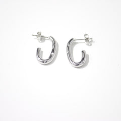 Half-Oval Deco Hoops Earrings