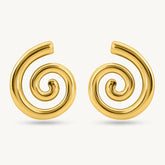 Spiral Gold Earrings