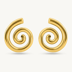 Spiral Gold Earrings