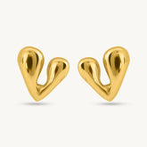 Puffy Heart Studs Earrings