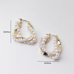 Twisted Pearl Earring - Local Pitara