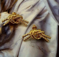 Knot Charm Studs Earrings