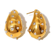 Lustrous Tear Earrings