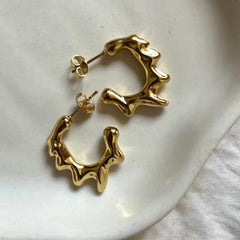 Flame wave Hoops Earrings