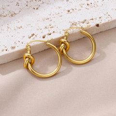 Eternal Knot Hoops Earrings
