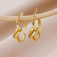 Eternal Knot Hoops Earrings