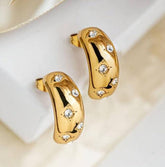 Cashew Diamond Drops Earrings