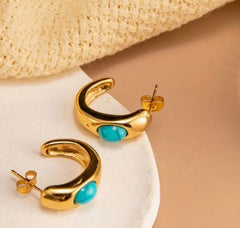 Sapphire Sway Hoops Earrings