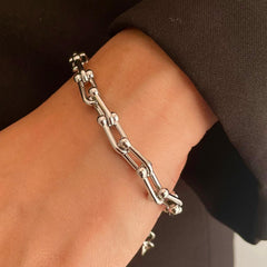 Curb Chain Bracelet - Silver