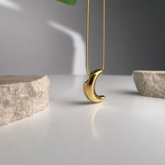 Golden Crescent Necklace
