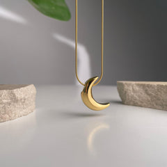 Golden Crescent Necklace
