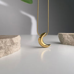 Golden Crescent Necklace