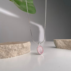 Soft Pink Stone Necklace
