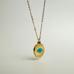 Classic Evil Eye Medallion Necklace