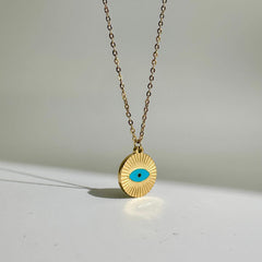 Classic Evil Eye Medallion Necklace