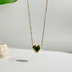 Emerald Heart Necklace