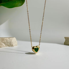 Emerald Heart Necklace